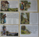 13 Liedpostkarten Anton Günther, Gruß aus dem Erzgebirge