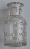 Miniatur Glasflasche, Glanzgold von C. Leuchs & C. Nürnberg