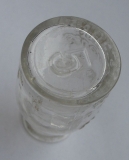 Miniatur Glasflasche, Glanzgold von C. Leuchs & C. Nürnberg