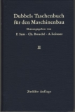 Dubbels Taschenbuch für den Maschinenbau, Band 2, 1961