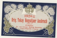 Original 1920-er Tokay Hegyaljaer Ausbruch