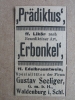 Prädiktus, Erbonkel, Likör, Branntwein, Gustav Seeliger Waldenburg Schlesien, 1919