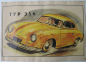 Preview: Porsche Typ 356, altes Werbeplakat