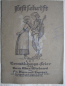 Preview: Hochzeitszeitung Robert Max Wieland, Johanna Langer, Burkhardtsdorf 1924