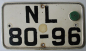 Preview: DDR Nummernschild NL 80-96, Bezirk Gera