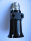 Preview: Adapter mit Steckdosen, für Lampenfassung, E27, Bakelit, #14