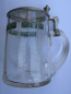 Preview: Bierkrug, Glaskrug mit Deckel, um 1920, #2