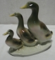 Preview: Schöne Porzellanfigur, 3 Enten, Lippelsdorf, früher Wagner & Apel