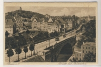 Plauen, Brücke mit Bärenstein, um 1920