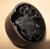 Preview: Serienschalter Bakelit, rund, Aufputz, Drehschalter, dunkel, #107*