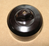 Ausschalter, Bakelit, rund, AP, unbenutzt, dunkel, unbenutzt, #112*