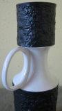 Preview: Vase KPM, Royal Porzellan Bavaria, schwarz/ weiß