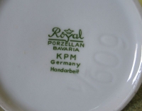 Preview: Vase KPM, Royal Porzellan Bavaria, schwarz/ weiß