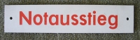 Schild NOTAUSSTIEG, DDR- Bus, Robur, Ikarus, H6 Bus