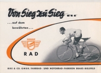 Prospekt RIXE Fahrrad, um 1960