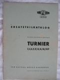Ersatzteilkatalog  Fernsehempfänger Turnier 2, 4, 6, 8, 12, 14, 16, 116, 116V, VEB Rafena Werke Radeberg