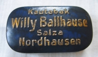 Blechdose Willy Ballhause Kautabak, Salza Nordhausen