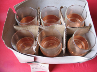 6 Teegläser DDR, VEB Tafelgeräte Dessau, unbenutzt