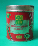 Teehaus Gold, VEB Kaffee- und Tee Radebeul, Teedose DDR