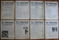Der Zimmermann, 1938- 1940, 8 Zeitschriften, Hexenschnitt, Zimmermannshaar, Vordächer
