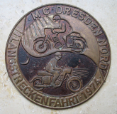 MC Dresden Nord, 11. Langstreckenfahrt 1974, Plakette DDR Motorsport
