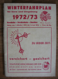 Fahrplan Gera und Umgebung, DDR, 1972/ 1973, Eisenbahn, Straßenbahn, Omnibus, Winterfahrplan