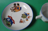 Kindertasse mit Unterteller, Zum 1. Schulgang, Steubler Zwickau, um 1930, #1