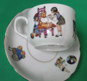 Kindertasse mit Unterteller, Steubler Zwickau, um 1930, #2
