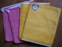 Al-Pa-Loh. 4 Waschlappen Echt Chenille, unbenutzt