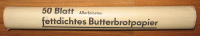 50 Blatt Allerfeinstes fettdichtes Butterbrotpapier