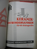 Preview: Katalog Hescho Hermsdorf, Kondensatoren, Katalog um 1940