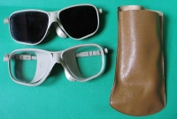 Schutzbrille, Schweißerbrille, Arbeitsschutzbrille, DDR, 2 Stück