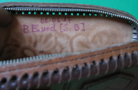 Preview: Handgelenktasche DDR, Leder, um 1970