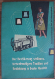 Der Bevölkerung schönere, farbenfreudigere Textilien und Bekleidung in bester Qualität, DDR 1960
