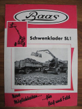 Prospekt Baas Schwenklader SL1, 1958, Maschinenbau Hamburg, 1958