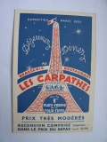 Exposition Paris 1937, Brasserie Restaurant Les Carpathes, Plate-Forma de la Tour Eiffel, Eifelturm, #307