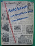 Seid bereit zum Kampf für die Sache Ernst Thälmanns, DDR 1958