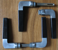 2 Türklinken DDR, Vierkant 10 mm, 70-er Jahre