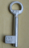 Schlüsselrohling DDR, kurz, Aluminium, unbenutzt