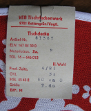 Preview: Runde Tischdecke DDR, VEB Tischdeckenwerk Kottengrün, #tw16