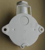 Preview: Wechselschalter, Kippschalter, hell, rund, Aufputz, Lichtschalter DDR, unbenutzt, #308