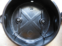 Preview: Steckdose mit Deckel, Feuchtraum, Bakelit, gebraucht, dunkel, #261