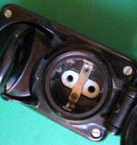 Preview: Steckdose abschaltbar, Aufputz, Bakelit, Marke ERU, 50-er Jahre, #1