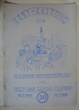 Festzeitung, Hochzeitszeitung, Goldenen Hochzeit von Elly und Gustav Clemen, 1958, Korbußen, Gera, #2