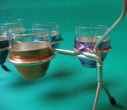 Preview: Schnapsgläser DDR, im Ständer, 6 Stück, 60-er Jahre