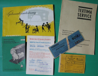 Nähmaschine 8014 Textima, DDR 1967, Anleitung, Nähmaschinenmotor Komet 1205.6