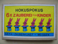 Hokuspokus, 6x Zauberei für Kinder, GEFA Zauberkunst Meissen, DDR