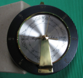 Barometer Fischer, VEB Feingerätebau Drebach, DDR 1980, Brailleschrift, Blindenschrift, Braille, #7