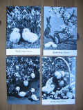 4 Postkarten, Frohe Ostern, DDR 1989, #308