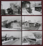 6 Fotos Dampflok 99 747, 99 606, 99 1734-5, Obercarsdorf, Buschmühle, Dippoldiswalde, Kipsdorf, #401